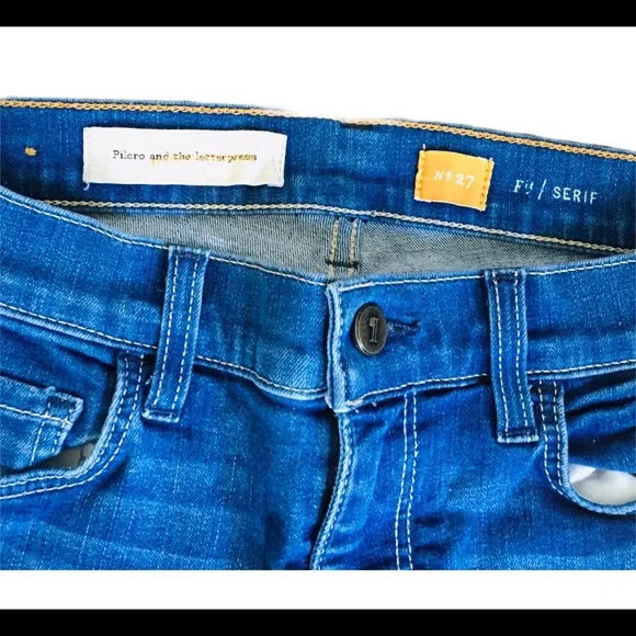 PILCRO (Anthropologie) Serif Legging Skinny Jean With Pockets Denim Blue Size 27 - Picture 5 of 12